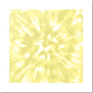 Light Yellow Tie Dye Posters and Art
